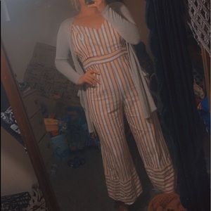 striped jumpsuit